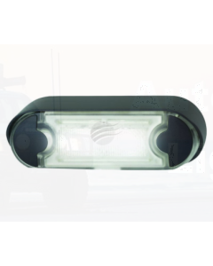 Hella LED Licence Plate Lamp 12/24V Angled Black Flush Mount Housing