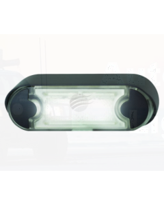 Hella Pack of 16 LED Licence Plate Lamp 12/24V Angled Black Flush Mount