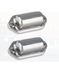 LED Autolamps 30CLM 30 Series Licence Plate Lamps - Chrome (Blister of 2)