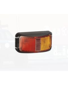 Narva 91602BL 9-33 Volt L.E.D Side Marker Lamp (Red / Amber), Black Base & 0.5m Cable (Blister Pack)