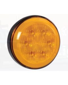 Narva 94303 9-33 Volt L.E.D Front Direction Indicator Lamp (Amber) with 0.5 Hard-Wired Sheathed Cable and Black Base