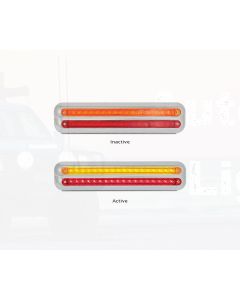 LED Autolamps 380CAR12 Stop/Tail/Indicator Double Combination Lamp - 12V, Chrome (Blister)