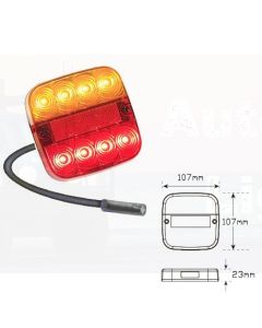 LED Autolamps 99AR4P Stop/Tail/Indicator/Reflector Combination Lamp with 4 pin plug