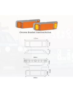 LED Autolamps 38CAM Side Direction Indicator/Side Marker with Reflector