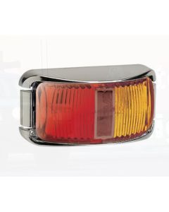 Narva 91602CBL 9-33 Volt L.E.D Side Marker Lamp (Red / Amber) with Chrome Base and 0.5m Cable (Blister Pack)