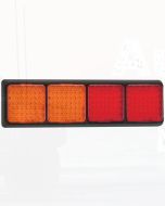 LED Autolamps 80BAARRM Quad Series Stop/Tail/Indicator Combination Lamp (Blister)