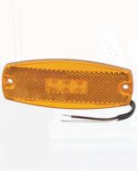 Narva 91700BL 9-33 Volt L.E.D Side Marker Lamp (Amber) with In-built Retro Reflector and 0.5m Cable (Blister Pack)