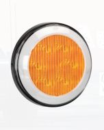 Narva 94313 9-33 Volt L.E.D Front Direction Indicator and Front Position Lamp (Amber/White) with 0.5m Hard-Wired Sheathed Cable and Black Base