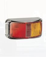 Narva 91602CBL 9-33 Volt L.E.D Side Marker Lamp (Red / Amber) with Chrome Base and 0.5m Cable (Blister Pack)