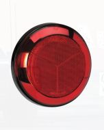 Narva 94309 Red Retro Reflector with Chrome Ring and 130mm Black Base 