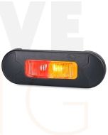 Hella LED Side Marker Lamp Amber/Red 12/24V Flush Mount 500mm Cable