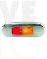 Hella 2803S LED Side Marker Lamp Amber/Red 12/24V Bezel Flush Mount
