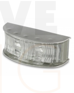 Hella 2061 DuraLED Front Position/End Outline Lamp - Matt finish Stainless Steel Housing