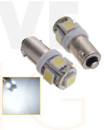 LED BA9s 5x5050 SMD Globe (White)