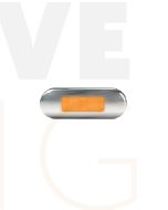 Hella Amber LED Front End Outline Marker Lamp 9-33V S/Steel Rim