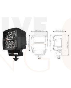 Nordic 984-703 445 Scorpious Pro LED Wide Flood Worklamp 4400lm