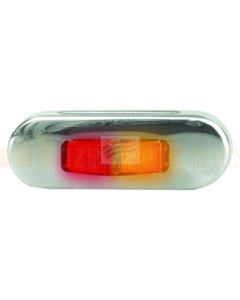 Hella 2083S LED Side Marker Lamp Amber/Red 12/24V Bezel Flush Mount (Bulk Pack)