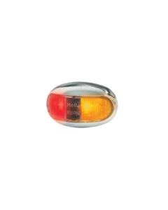 Hella LED Side Marker Lamp Amber/ Red 8-28V Chrome Hsng 500mm Cable