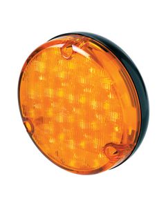 Hella 500 Series LED Front Direction Indicator - Amber, Black Housing (2135LED)