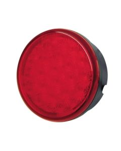 Hella 95901140 LED 83mm Round Multi-Flash Warning Lamp, Red