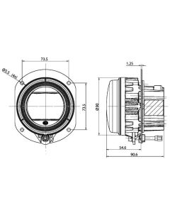 Hella 1F0011988071 HEADLAMP DE-ZF DI MD12/24 1F0 011.988-071