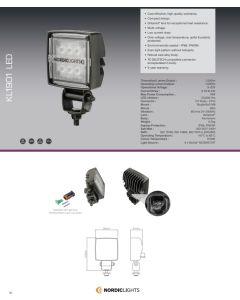 Nordic 988-408 Work Lamp KL1901 9-32V FLOOD 1000lm